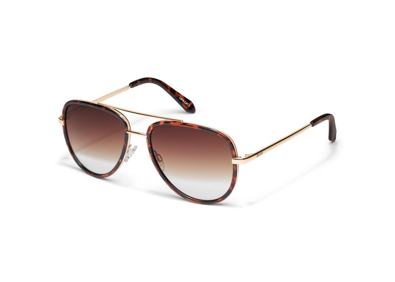 Quay - Sunglasses for Men & Women, Aviator Lenses with UV Protection (All In Medium, Tortoise) - Image 2