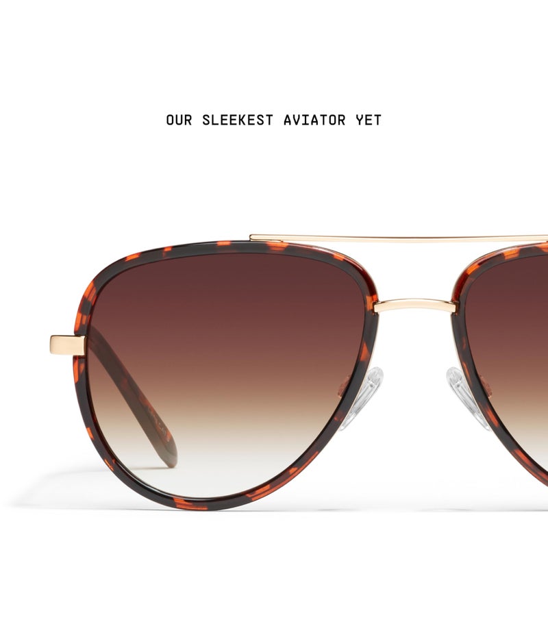 Quay - Sunglasses for Men & Women, Aviator Lenses with UV Protection (All In Medium, Tortoise) - Image 5