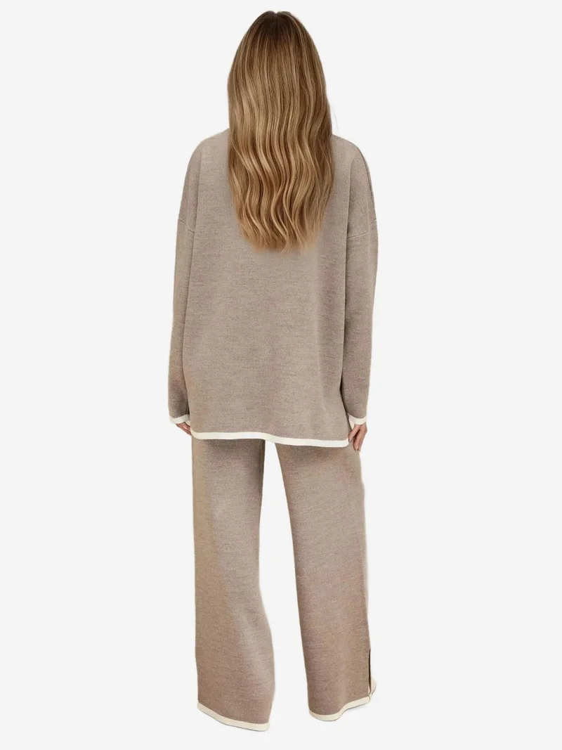 HICCUP Sweater & Wide Leg Pants Knit Co-ords Set