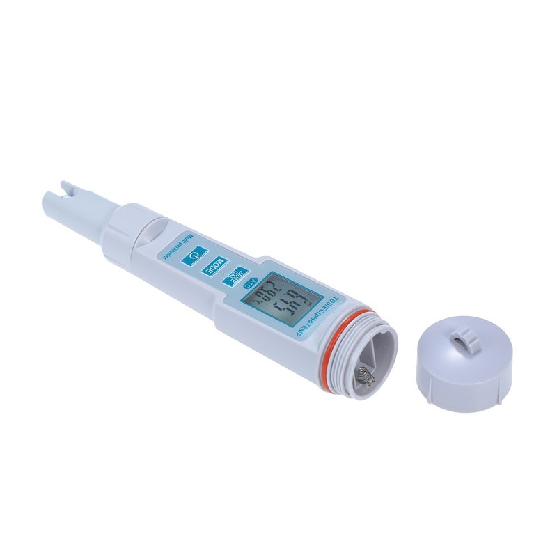 4 in 1 Water Quality Tester pH/EC/TDS/Temperature Meter IP55 Waterproof Automatic Shutdown Backlight Display Tester White PH-686 - Image 5
