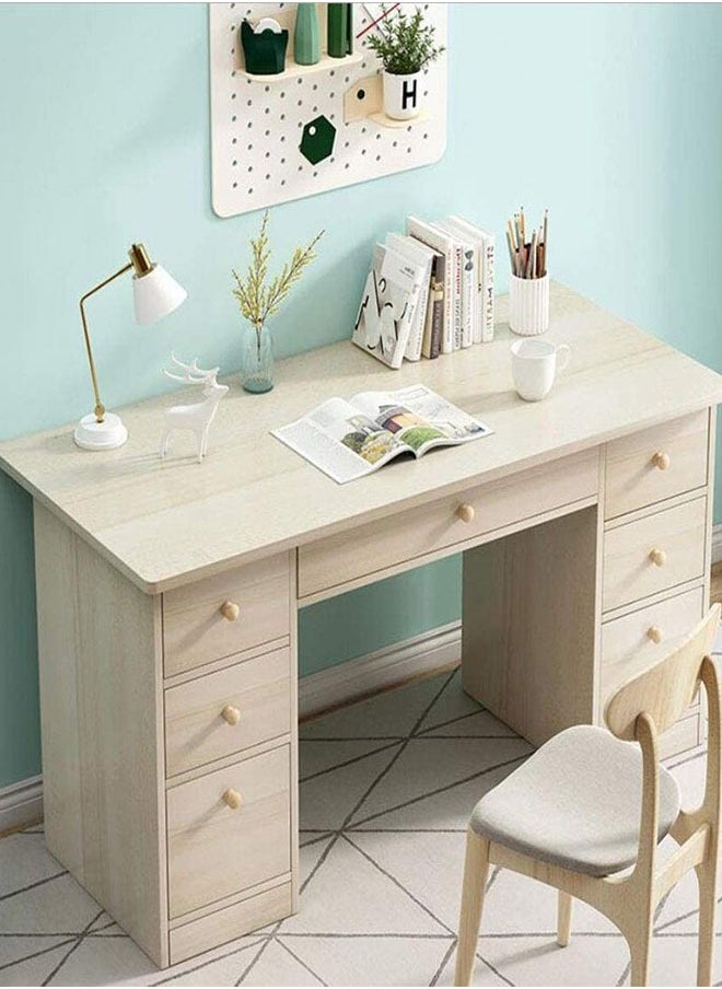 Generic - Computer Desk, Writing Desk with Drawers, Home Office Study Desk, Computer Table Work Desk Corner Desk - Image 1