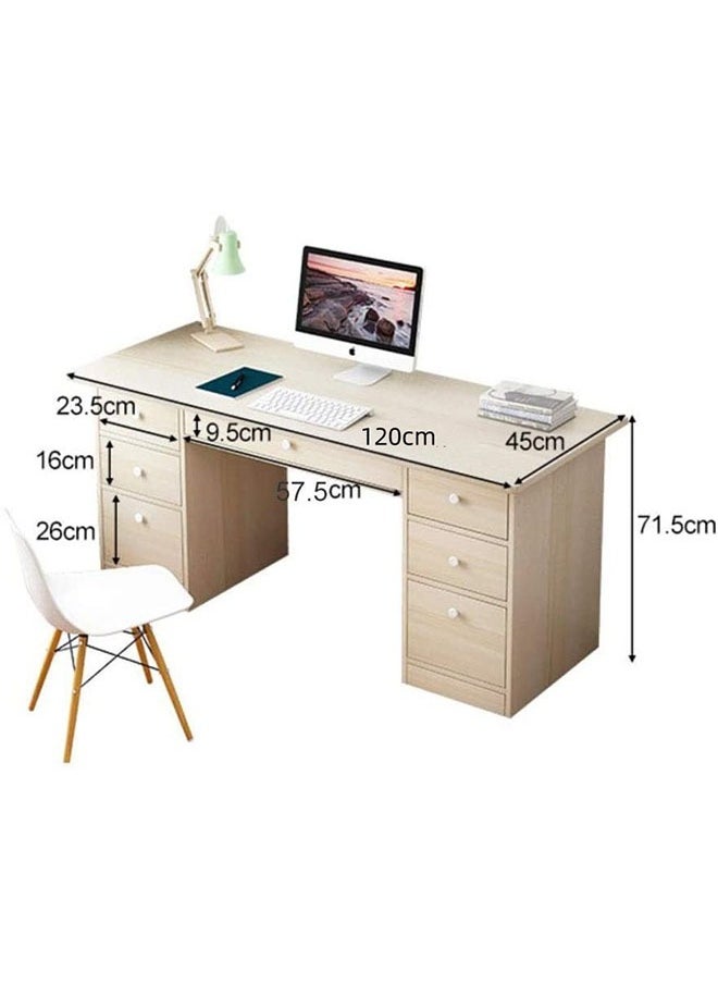 Generic - Computer Desk, Writing Desk with Drawers, Home Office Study Desk, Computer Table Work Desk Corner Desk - Image 1