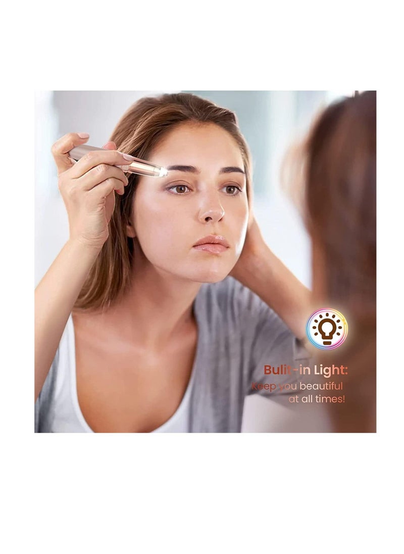 Furtey Eyebrow Trimmer Women with LED Light Painless Protable Safe Lady Trimmer Eyebrow Epilator Pen for  Eyebrow Hair Removal for Women Men  - Image 3