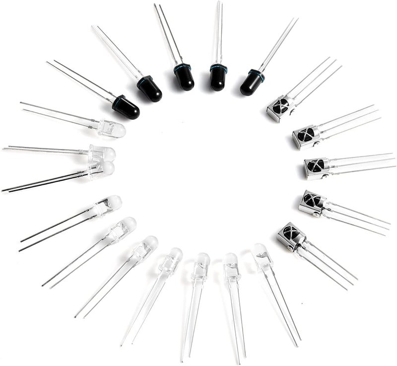 CHANZON 940nm IR Infrared LED Diode 5mm Emitter + Receiver Sender Reciver Kit + VS1838B 1838 Sensor Ray Night Vision 940 nm 20pcs Lighting Lamp Bulbs Assortment for Arduino Raspberry - Image 1