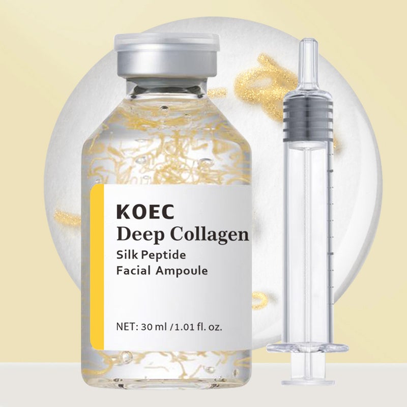 Koec Collagen Skincare Set Silk Peptide Ampoule + Water Emulsion Essence + Collagen Capsule Cream Tk Item - Image 1