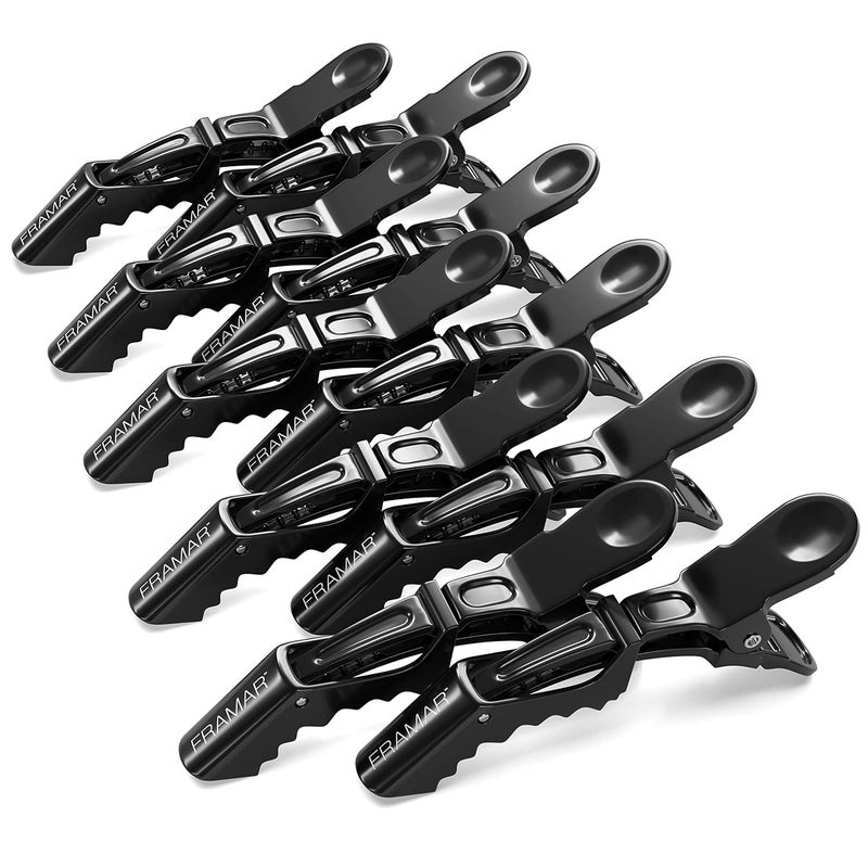 FRAMAR Black Hair Clips 10 pcs Hair Clips For Women Premium Hair Clip Alligator Hair Clips for Styling Women Alligator Clips for Hair Pince a Cheveux Hair Accessories No Crease Hair Clips