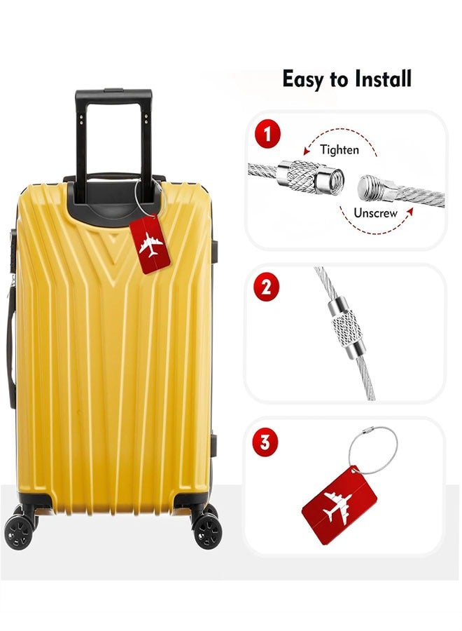 4 Pcs Luggage Tags, Luggage Labels Travel Suitcases Aluminium Tags with Name ID Card for Luggage Baggage Identity ID Labels - Image 4