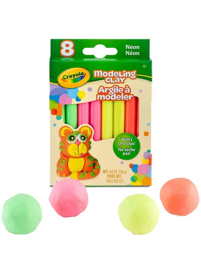 كرايولا طين تشكيل كرايولا، عبوة 4.8 أونصة، مجموعة من 8 ألوان نيون - Image 3
