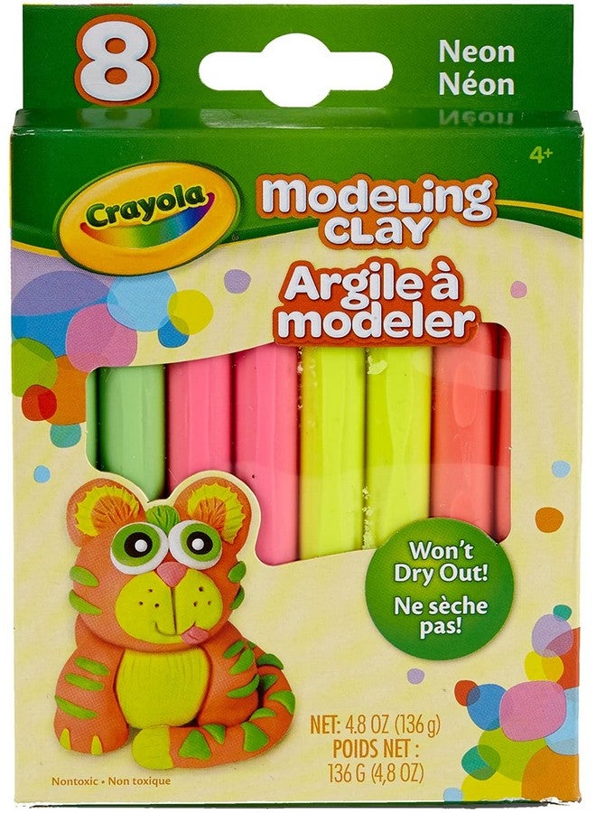 كرايولا طين تشكيل كرايولا، عبوة 4.8 أونصة، مجموعة من 8 ألوان نيون - Image 1