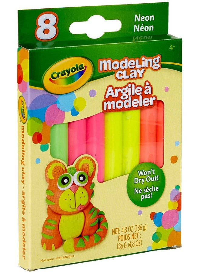 كرايولا طين تشكيل كرايولا، عبوة 4.8 أونصة، مجموعة من 8 ألوان نيون - Image 2
