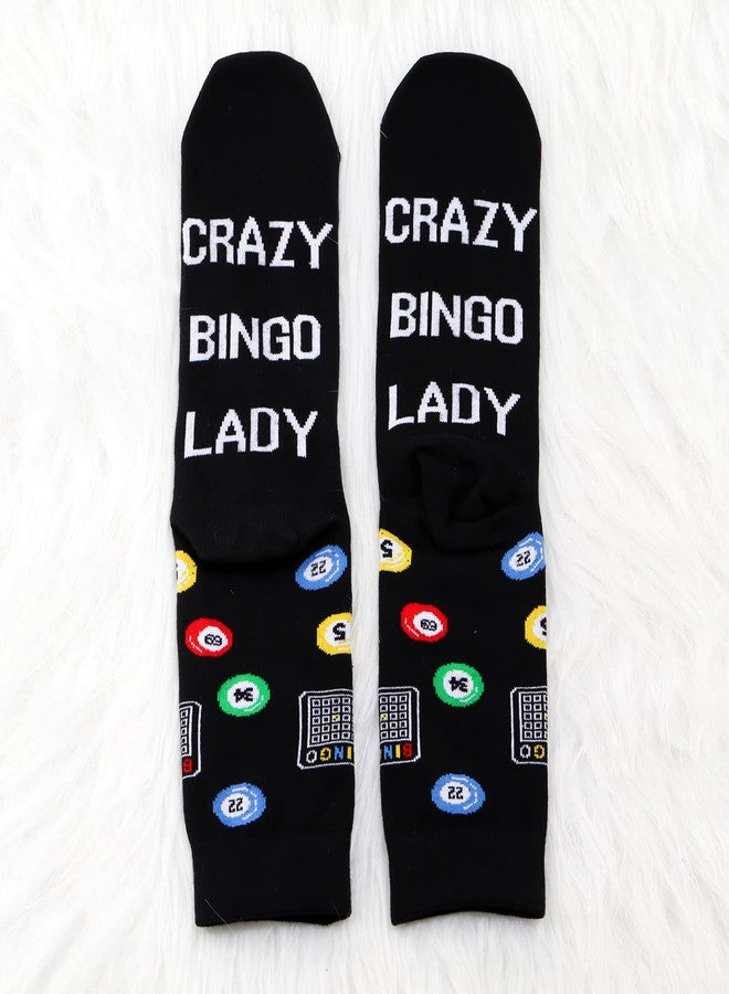 MBMSO Funny BGO Socks BGO Lovers Gifts 2 Pairs Crazy BGO Lady Dress Socks BGO Game Gifts (Crazy bingo lady) - Image 3