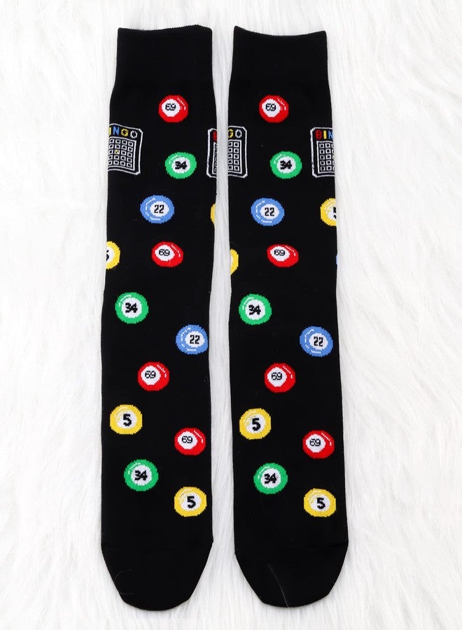 MBMSO Funny BGO Socks BGO Lovers Gifts 2 Pairs Crazy BGO Lady Dress Socks BGO Game Gifts (Crazy bingo lady) - Image 4