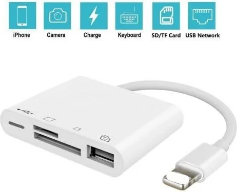 Polhammobile Polham Tf, Sd, Memory Card, USB Reader Adapter, Keyboard, Camera Adapter For Iphone and Ipad