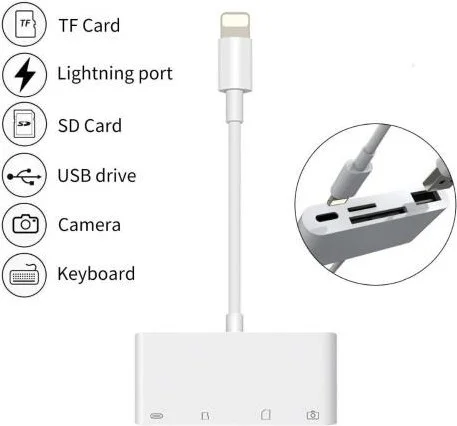 Polhammobile Polham Tf, Sd, Memory Card, USB Reader Adapter, Keyboard, Camera Adapter For Iphone and Ipad