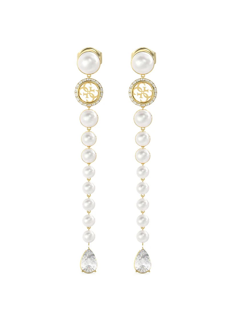 جس Tiny Pearly Logo Earrings