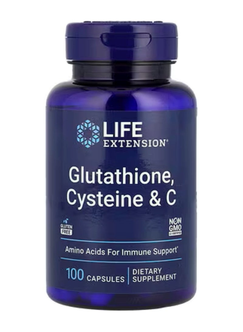 Life Extension Glutathione, Cysteine And C, 100 Capsules - Image 1