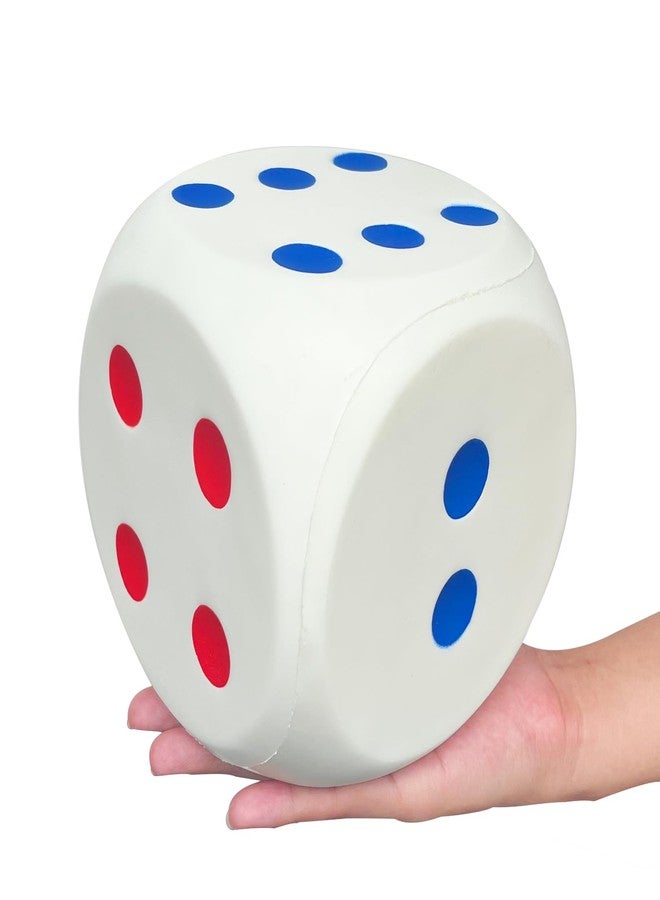 funnysquee 5.9 Inches Jumbo Foam Dice, A Fun-Filled, Educational Giant Toy for Game Nights and Learning Sessions (Lucky White) - Image 1