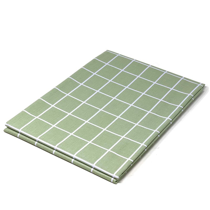 allgala allgala Waterproof Check Design Printed PVC Vinyl Protective Tablecloth - 54x108 Inch - Green - TC59207  - Image 2