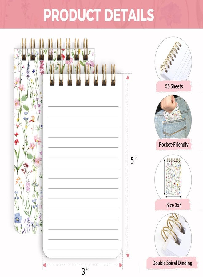SKYDUE Small Notebooks，Pocket Notepads with Aesthetic Covers, Mini Spiral Notebook with Lined Pages Nursing School Essentials, Set Of 8 - Image 2