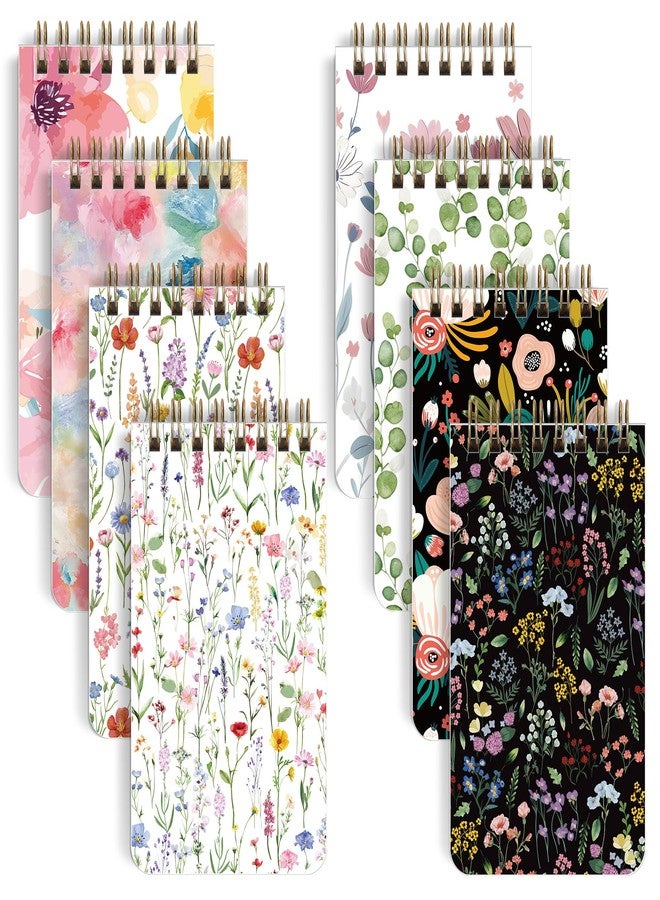 SKYDUE Small Notebooks，Pocket Notepads with Aesthetic Covers, Mini Spiral Notebook with Lined Pages Nursing School Essentials, Set Of 8 - Image 1
