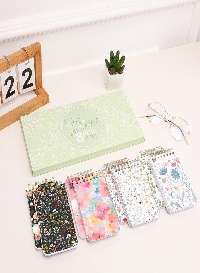 SKYDUE Small Notebooks，Pocket Notepads with Aesthetic Covers, Mini Spiral Notebook with Lined Pages Nursing School Essentials, Set Of 8 - Image 3