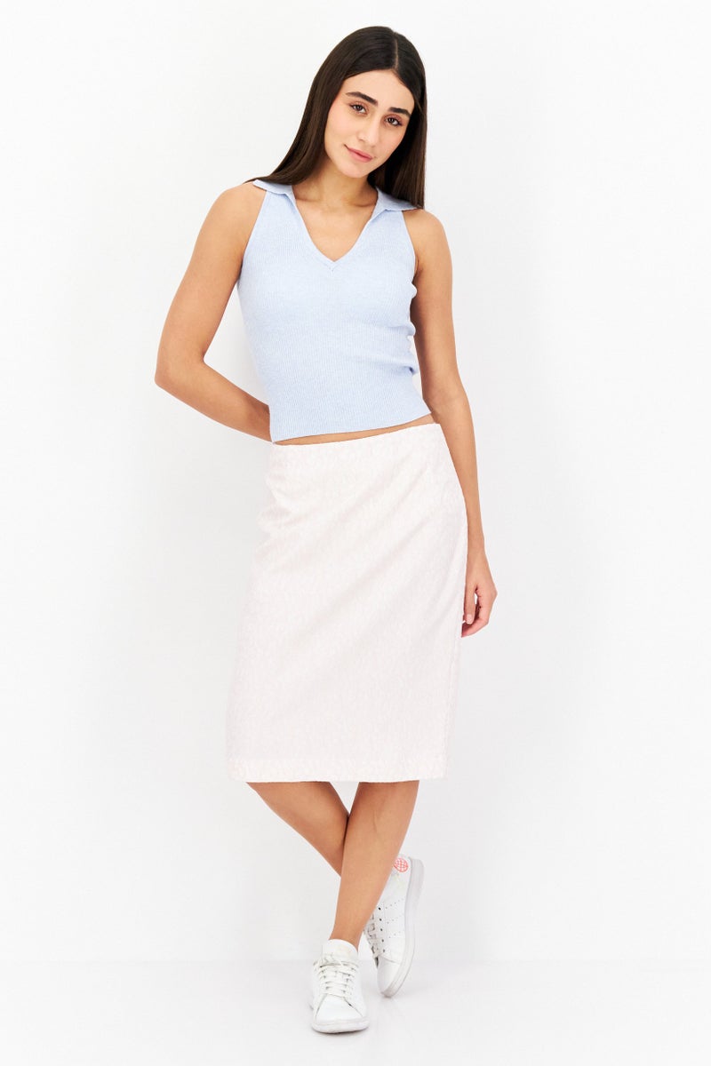 Kasper  Women Textured Pencil Skirt, Pink - Image 4