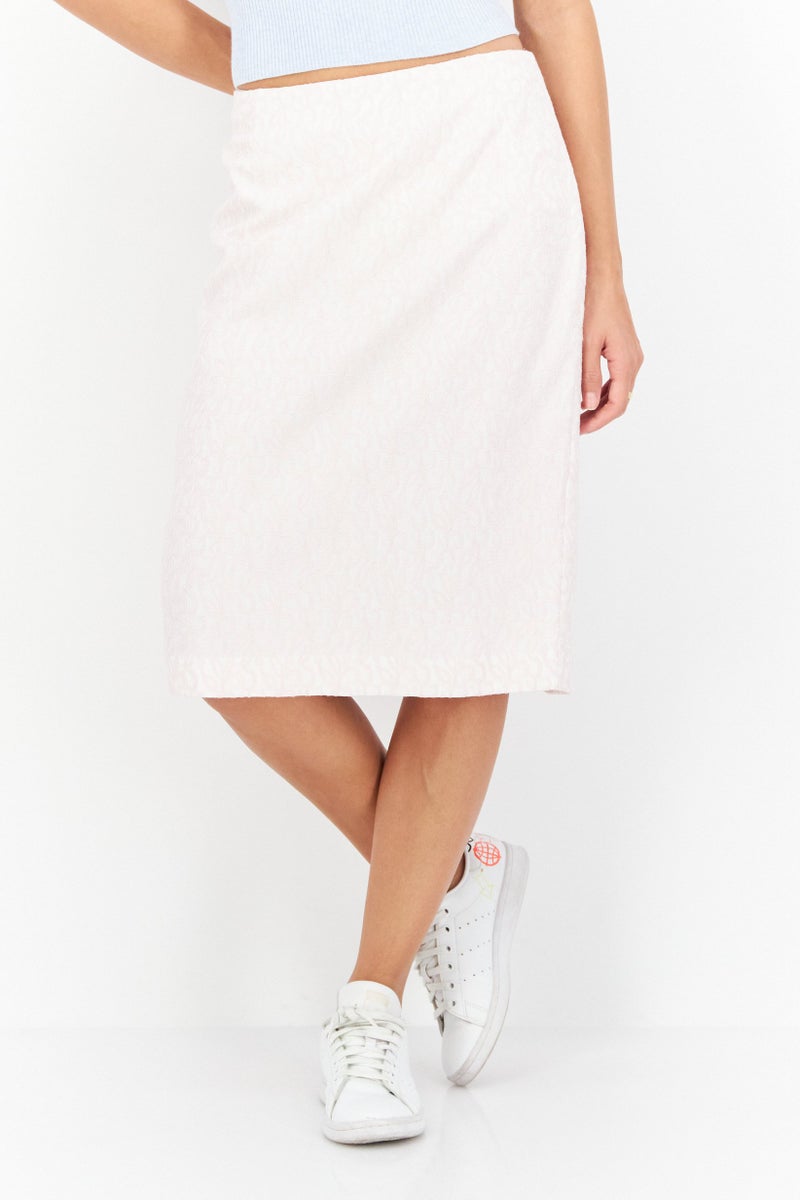 Kasper  Women Textured Pencil Skirt, Pink - Image 1