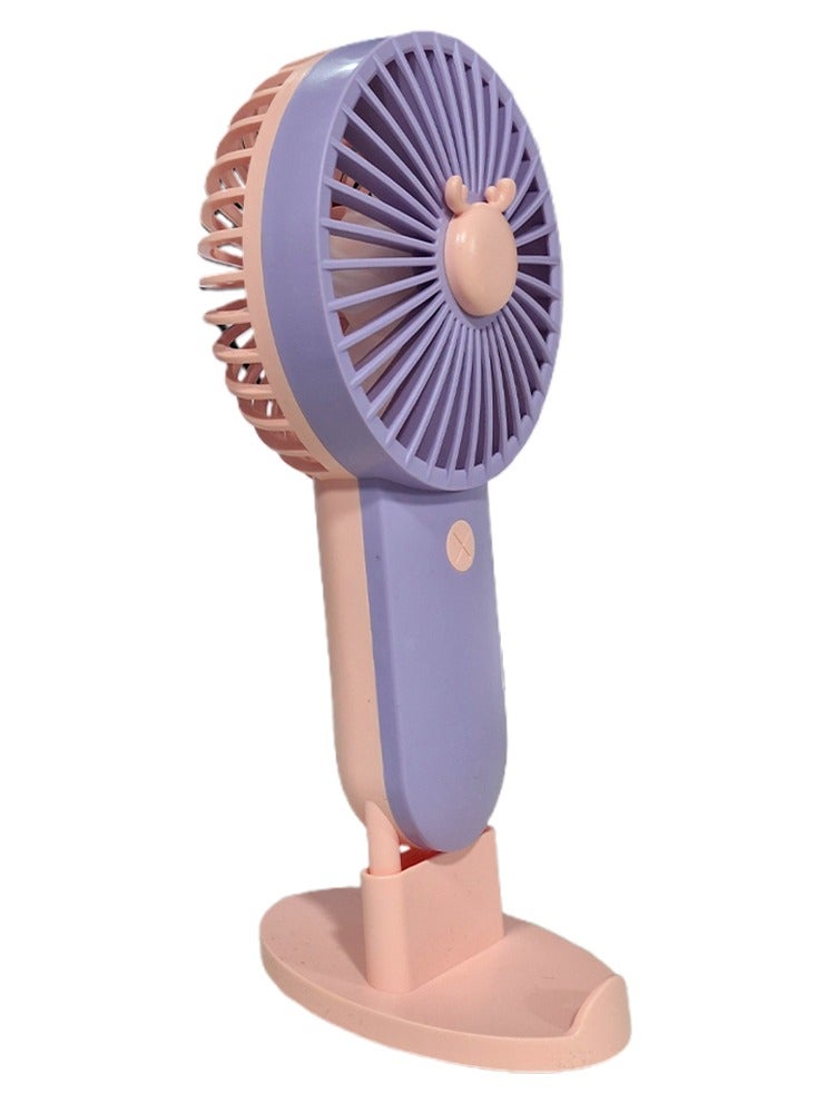 Mini handheld fan, small size and easy to carry in hand or put in bag, equipped with USB rechargeable battery, on/off button, multiple air speeds, nice gift for kids and adults - Image 2
