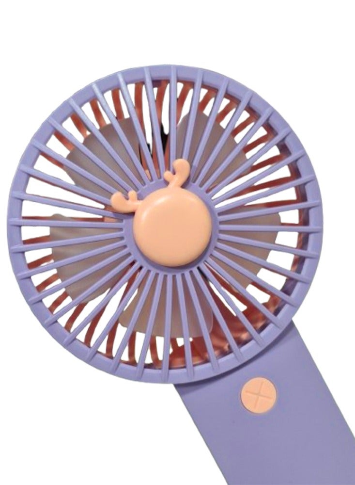 Mini handheld fan, small size and easy to carry in hand or put in bag, equipped with USB rechargeable battery, on/off button, multiple air speeds, nice gift for kids and adults - Image 3