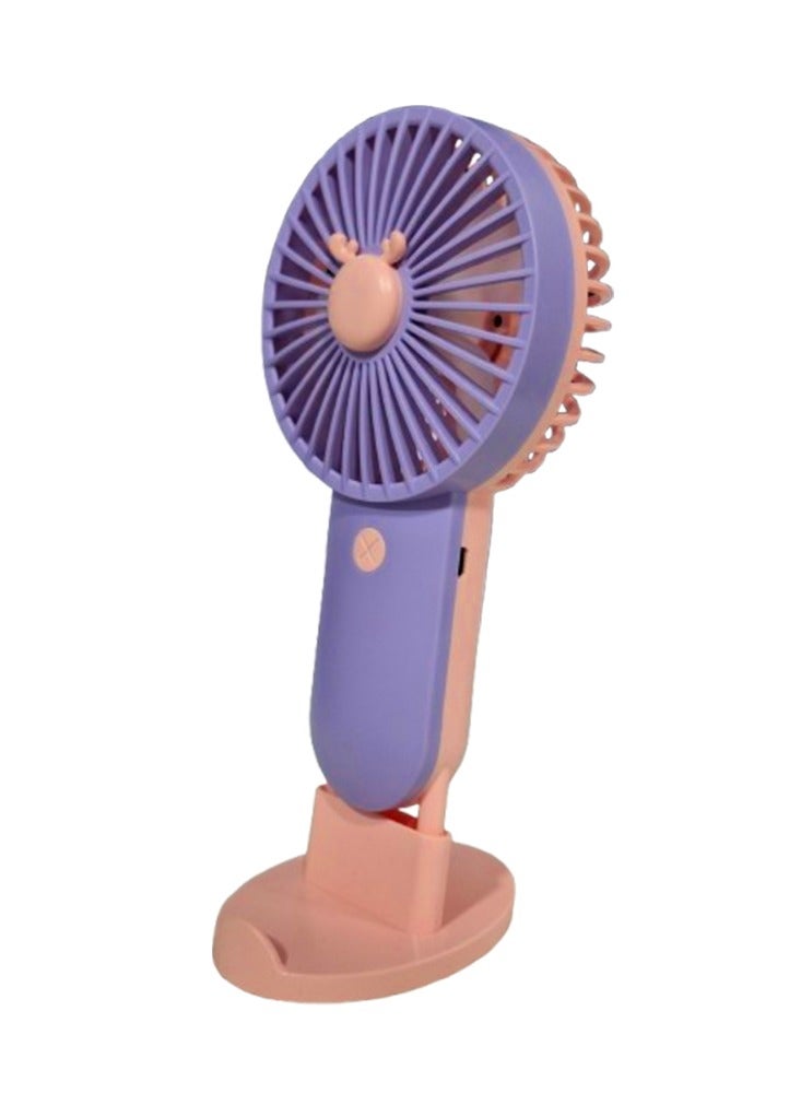 Mini handheld fan, small size and easy to carry in hand or put in bag, equipped with USB rechargeable battery, on/off button, multiple air speeds, nice gift for kids and adults - Image 4