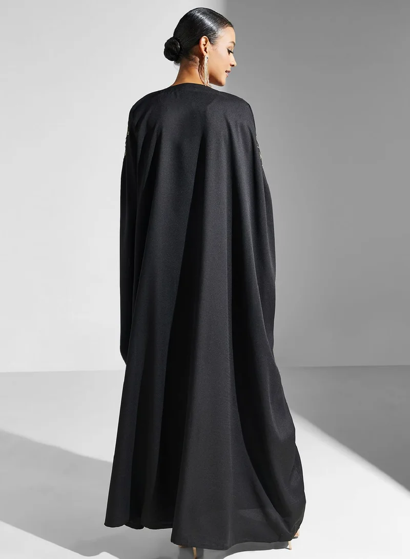 Khizana Embroidered Detail Abaya