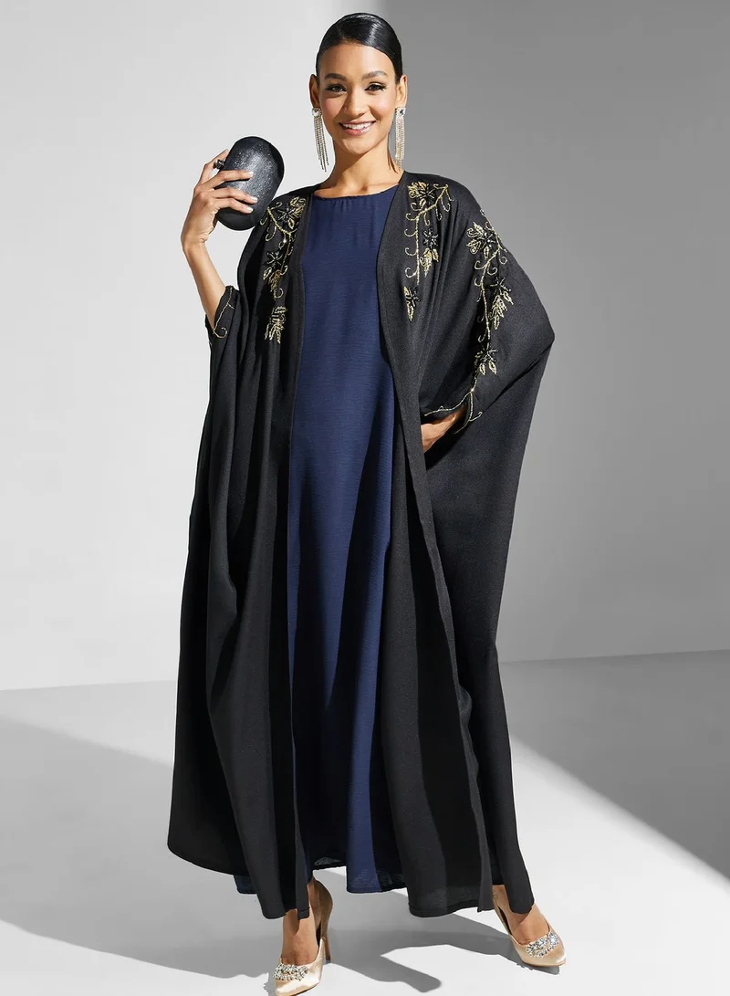 Khizana Embroidered Detail Abaya