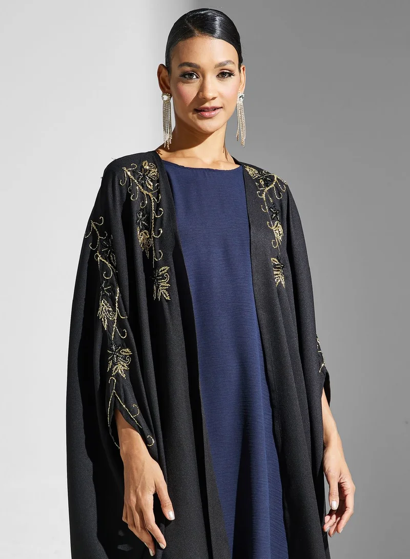 Khizana Embroidered Detail Abaya