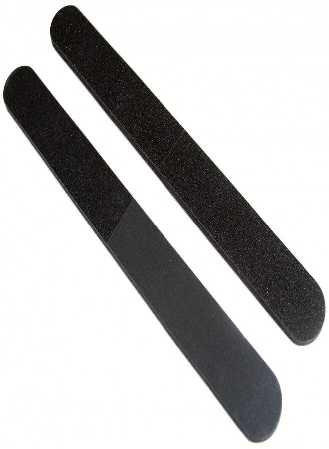 Professional Quality Nail File, Black 4 Way, White Center (100-180/240-600) 50 Pack
