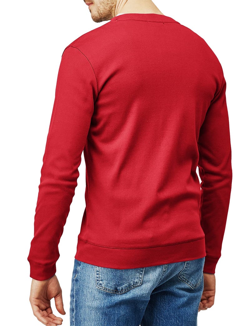 H2H Mens V Neck Button Business Suit Cotton Cardigan Sweater RED US M/Asia L (CMOCAL012) - Image 5