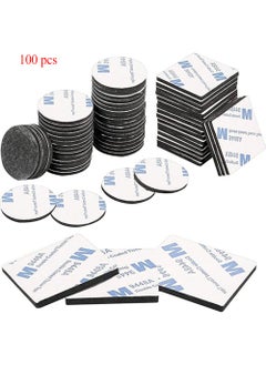 Generic 100 PCS Double Sided Foam Tape, Strong Sticky Pads, Mounting Adhesive Tape for Holding Soundproof Pads Picture Light Hooks (Squares+Rounds)  - Image 1