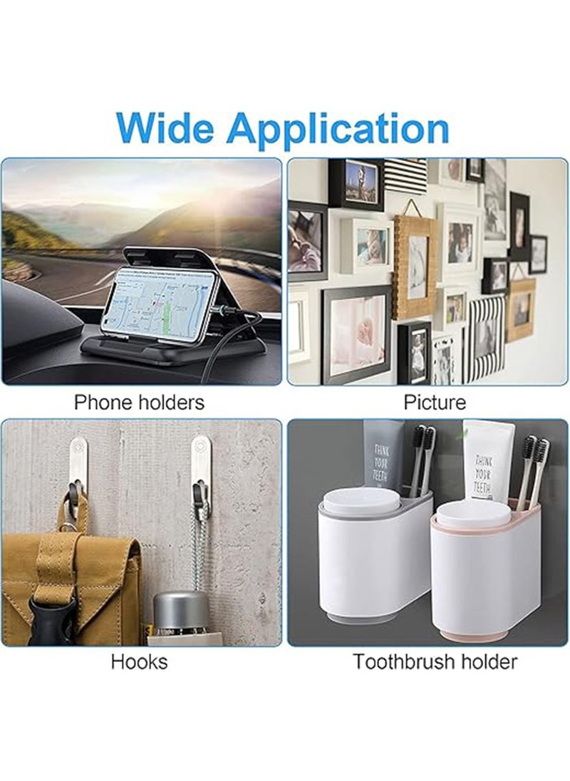 100 PCS Double Sided Foam Tape, Strong Sticky Pads, Mounting Adhesive Tape for Holding Soundproof Pads Picture Light Hooks (Squares+Rounds)