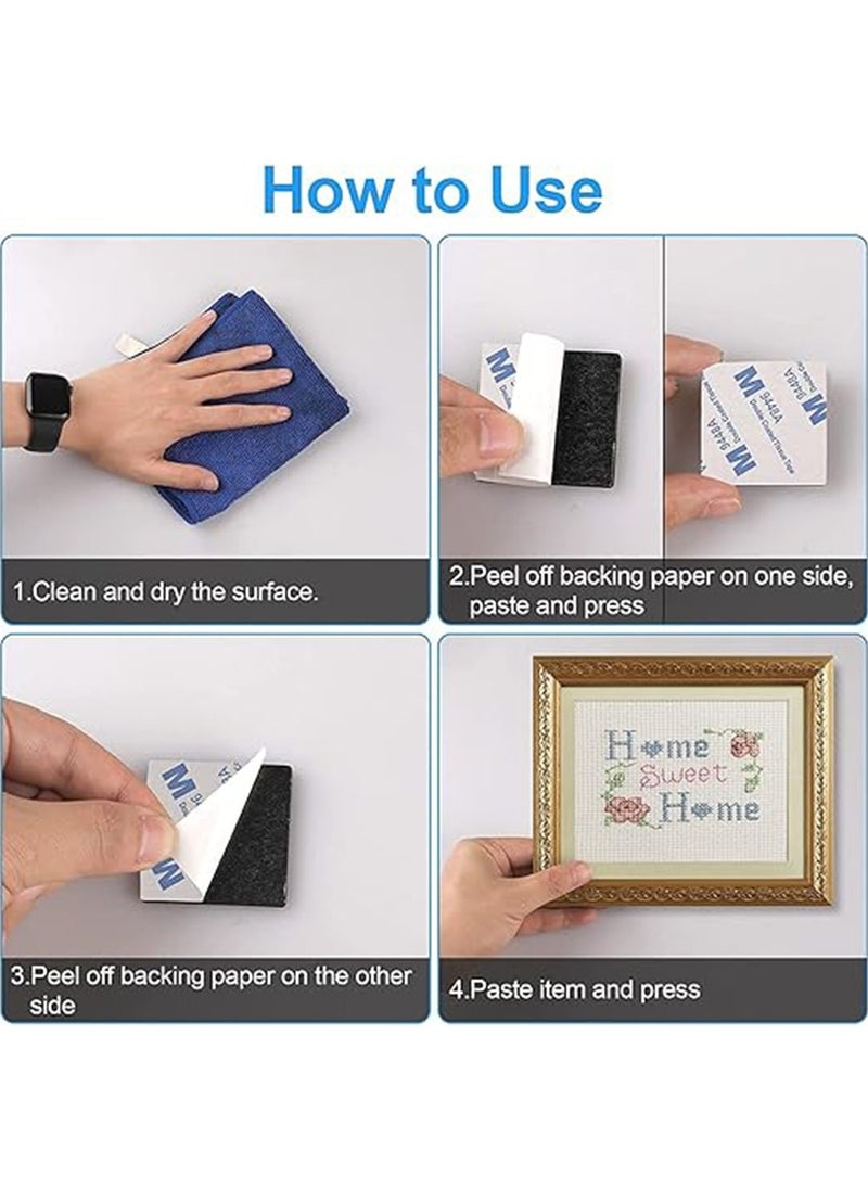 100 PCS Double Sided Foam Tape, Strong Sticky Pads, Mounting Adhesive Tape for Holding Soundproof Pads Picture Light Hooks (Squares+Rounds)