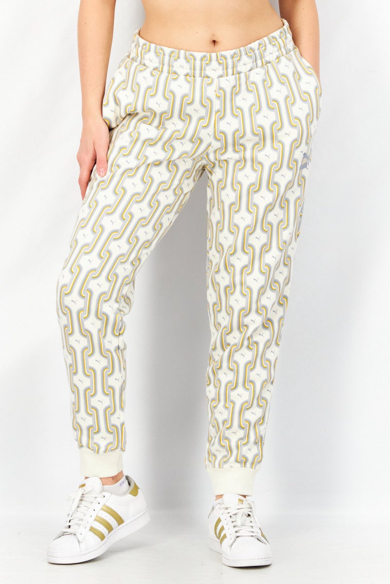 PUMA Women Sportswear Fit Outdoor Sweatpants, Beige Combo - Image 1