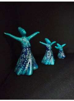 EGE A an Special Series Whirling Dervish Trinket Turquoise Embroidered Trinket  - Image 1