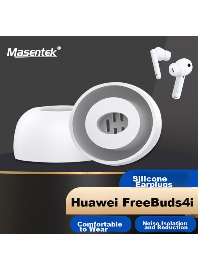 Masentek Earphone Ear Tips, Compatible With Huawei Freebuds 4I/5I, Honor Earbuds X3/2 Se Bluetooth Headphones, Silicone Tips Accessories, White, Small Size - Image 1