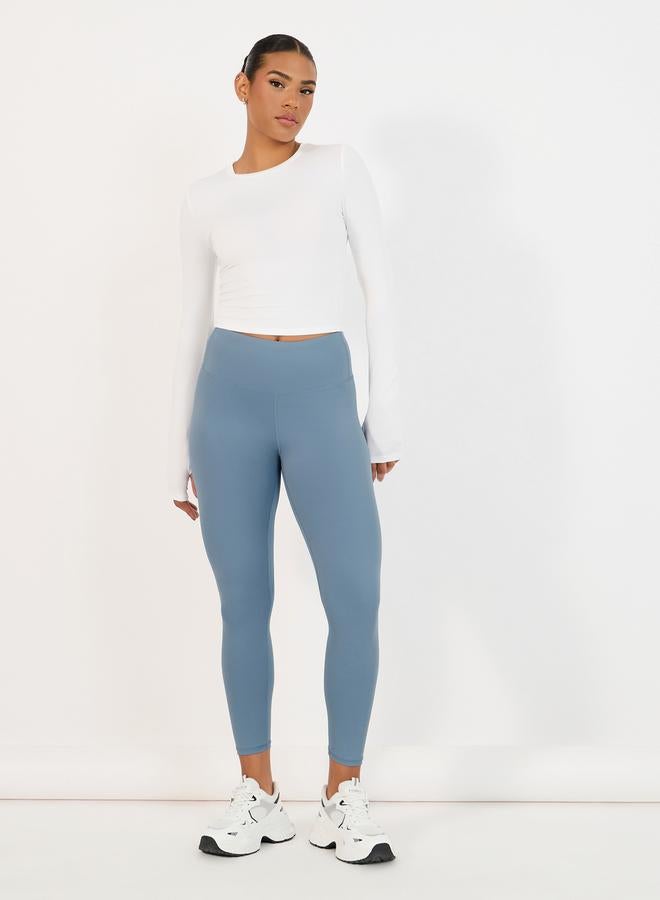 Styli Broad Waistband Basic Leggings - Image 1