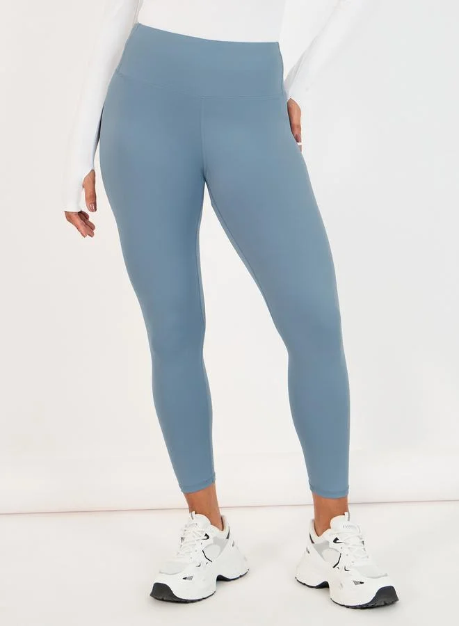 Styli Active Broad Waistband Basic Leggings
