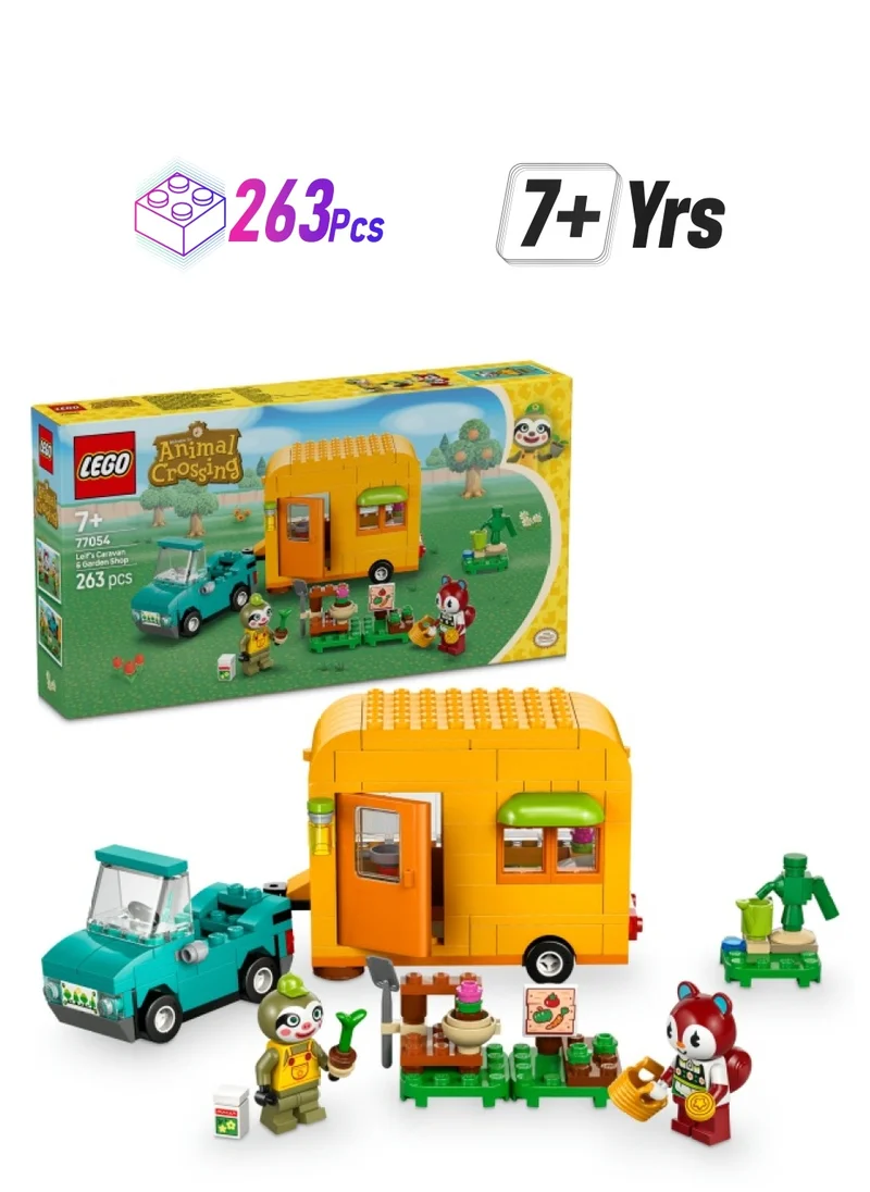 LEGO Animal Crossing Leif’s Caravan & Garden Shop, Pretend Play Vehicle Building Set with Car Toy for 7 Plus Year Old Girls & Boys, Kids' Birthday Gift Idea 77054 (263 pieces)