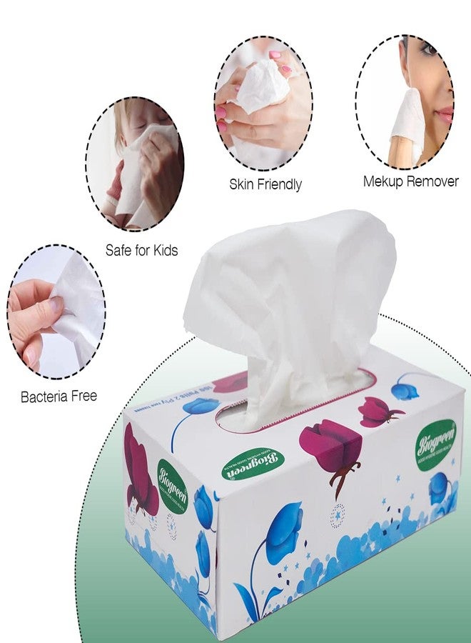 Biogreen Soft Facial/Face Tissues, 2ply, 100 Pulls, Pack of 4 - Image 3