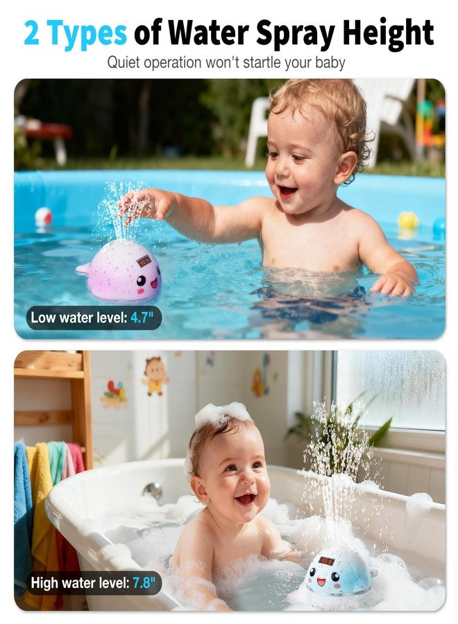 Pircaath Baby Bath Toy Sprinkler with Thermometer, Temp Alarm & Backlit Display, BPA-Free | CPC Certified for Safety, Light Up Whale Bath Toy for Kids Ages 1-3, Bathtub Water Toys for Toddler, Newborn - Image 2