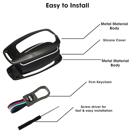 OTO2EYE Premium Metal Key Cover Compitable For Maruti Suzuki Ignis | S Cross | Baleno | Ciaz | Vitara Brezza | Swift 2 Button Key (Pack Of 1) - Image 4