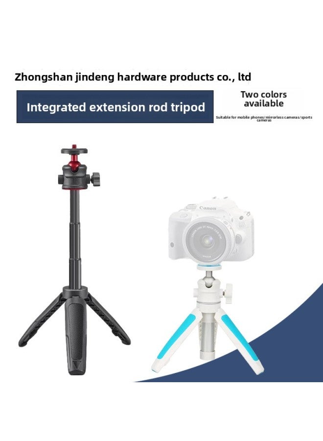 Desktop Extension Pole Tripod Mini Selfie Pole Micro SLR Vlog Video Mobile Phone Live Broadcast Stand-Color:White+blue - Image 2