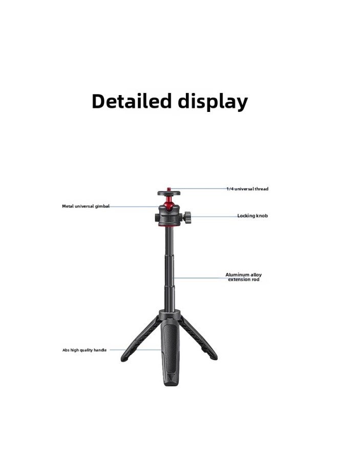 Desktop Extension Pole Tripod Mini Selfie Pole Micro SLR Vlog Video Mobile Phone Live Broadcast Stand-Color:White+blue - Image 4