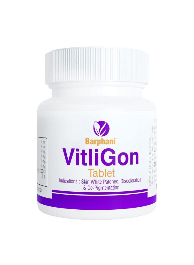 Barphani VitliGon 60 Tablets Super Effective on Vitiligo Leucoderma White Patches Safed Daag Faster Results Helps Restricts Spread Melanin Generation - Image 1